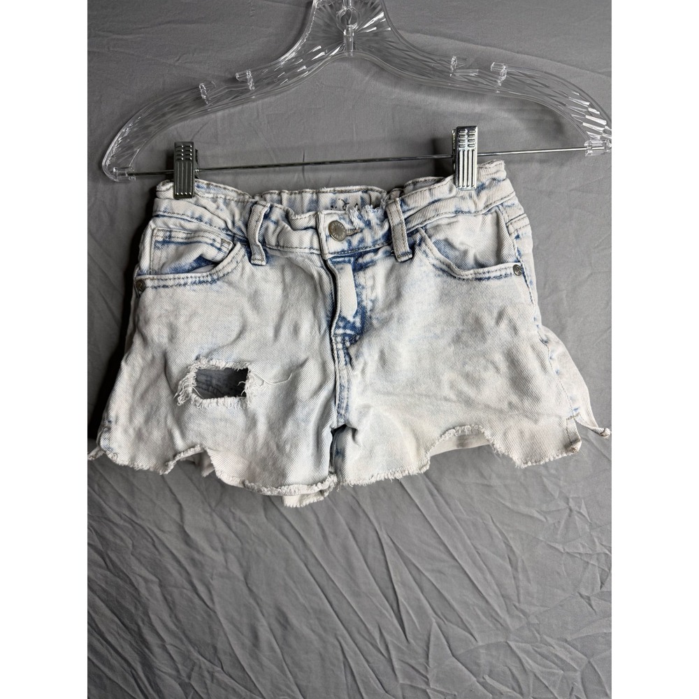 Art Class Girls Light Wash Distressed Acid Wash Denim Shorts Size L 10/12
